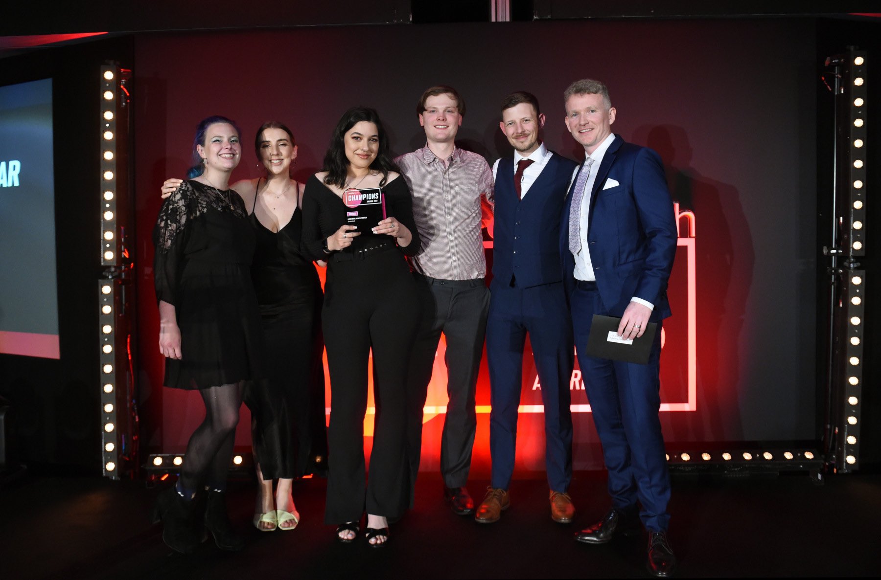 Evoluted team at the 2022 Prolific North Champions Awards