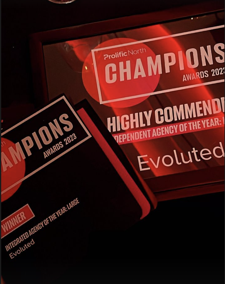 Evoluted's 2023 Prolific North Champions Awards wins