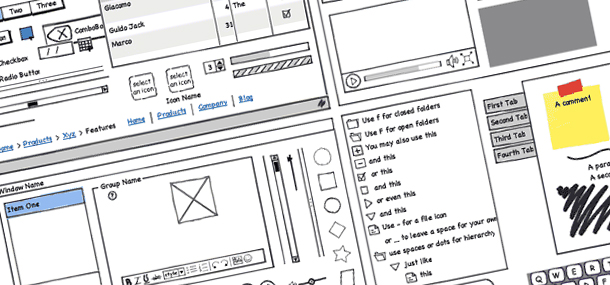 graphic of wireframing example